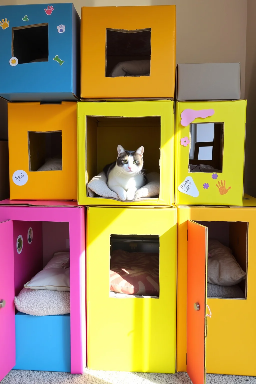 1. Cardboard Box Cat House