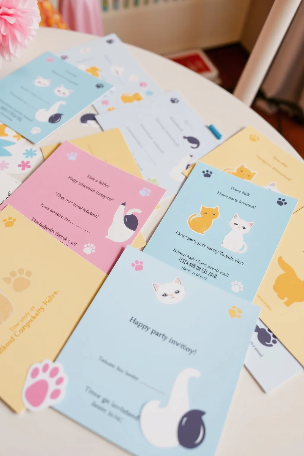 1. Cat-Inspired Invitations