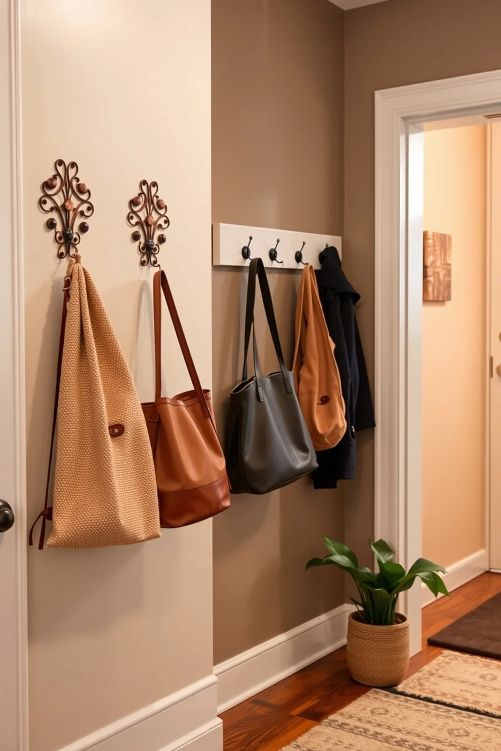 10. Hooks for Extra Storage