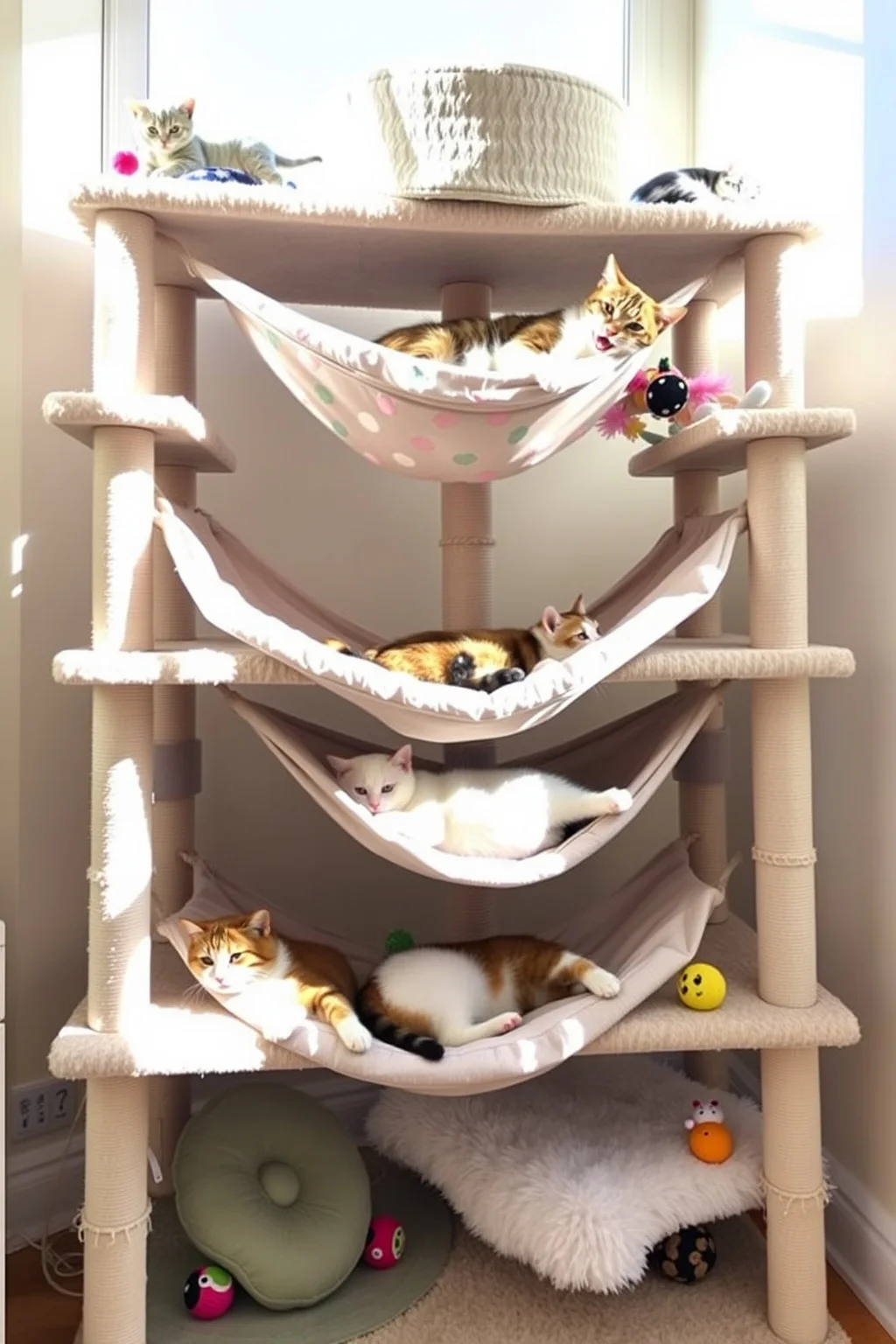 11. Cat Tower with Hammocks