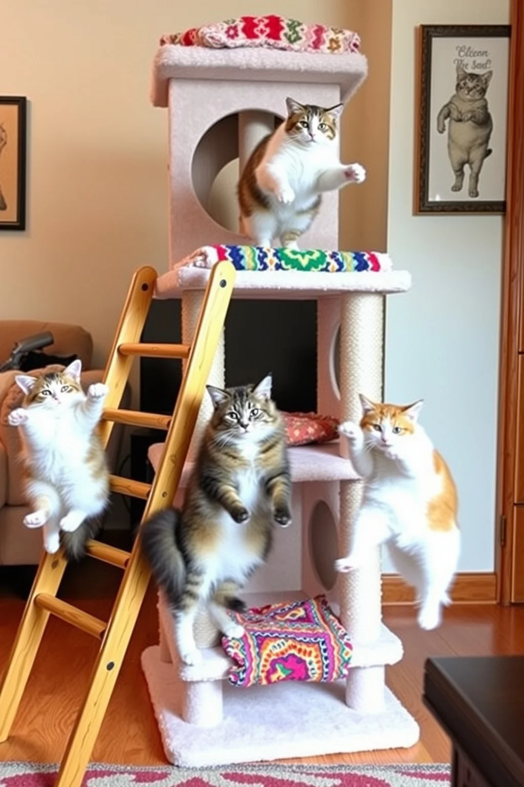 12. Cat Tree with a Ladder