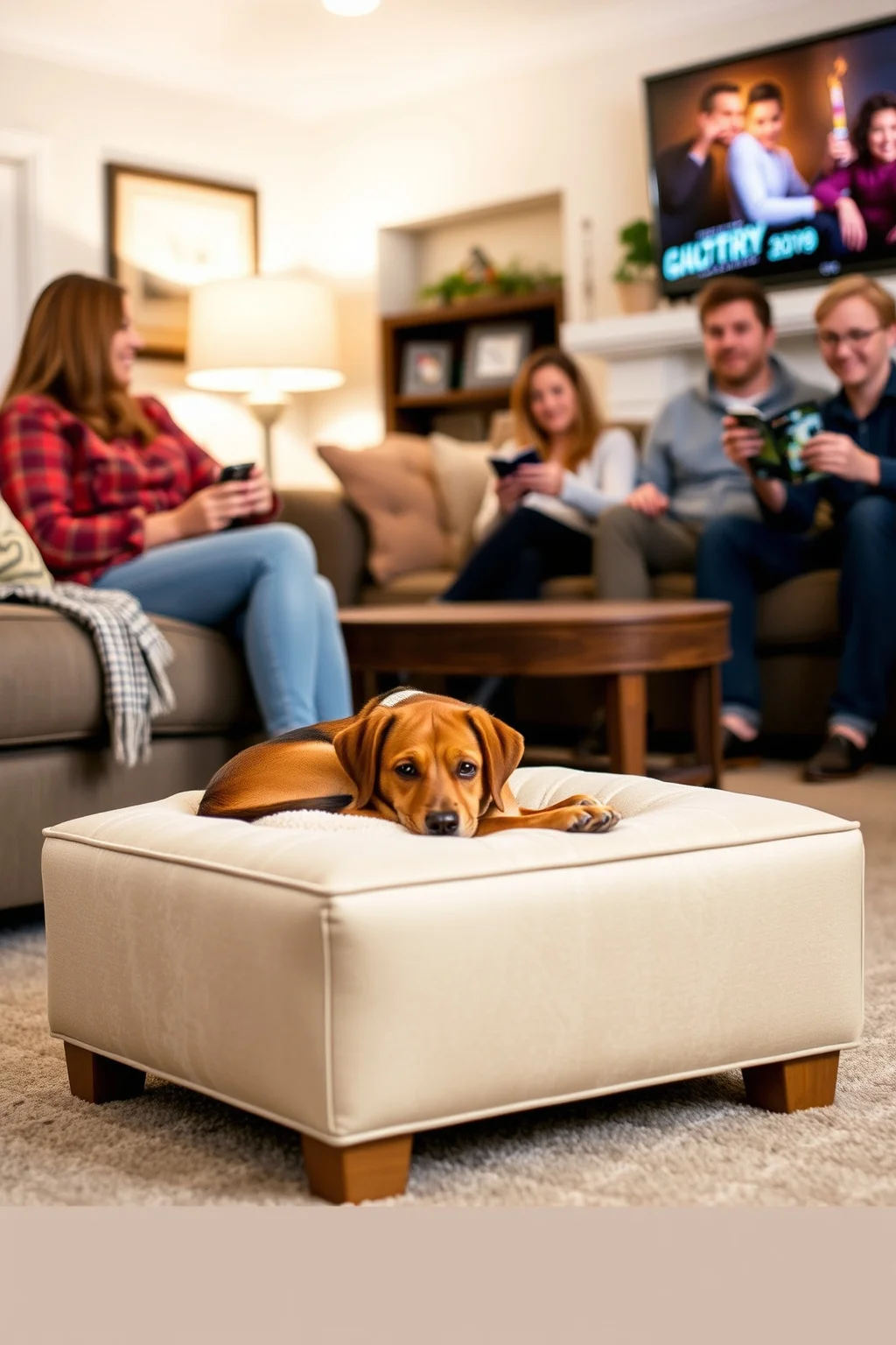 12. Ottoman Dog Bed