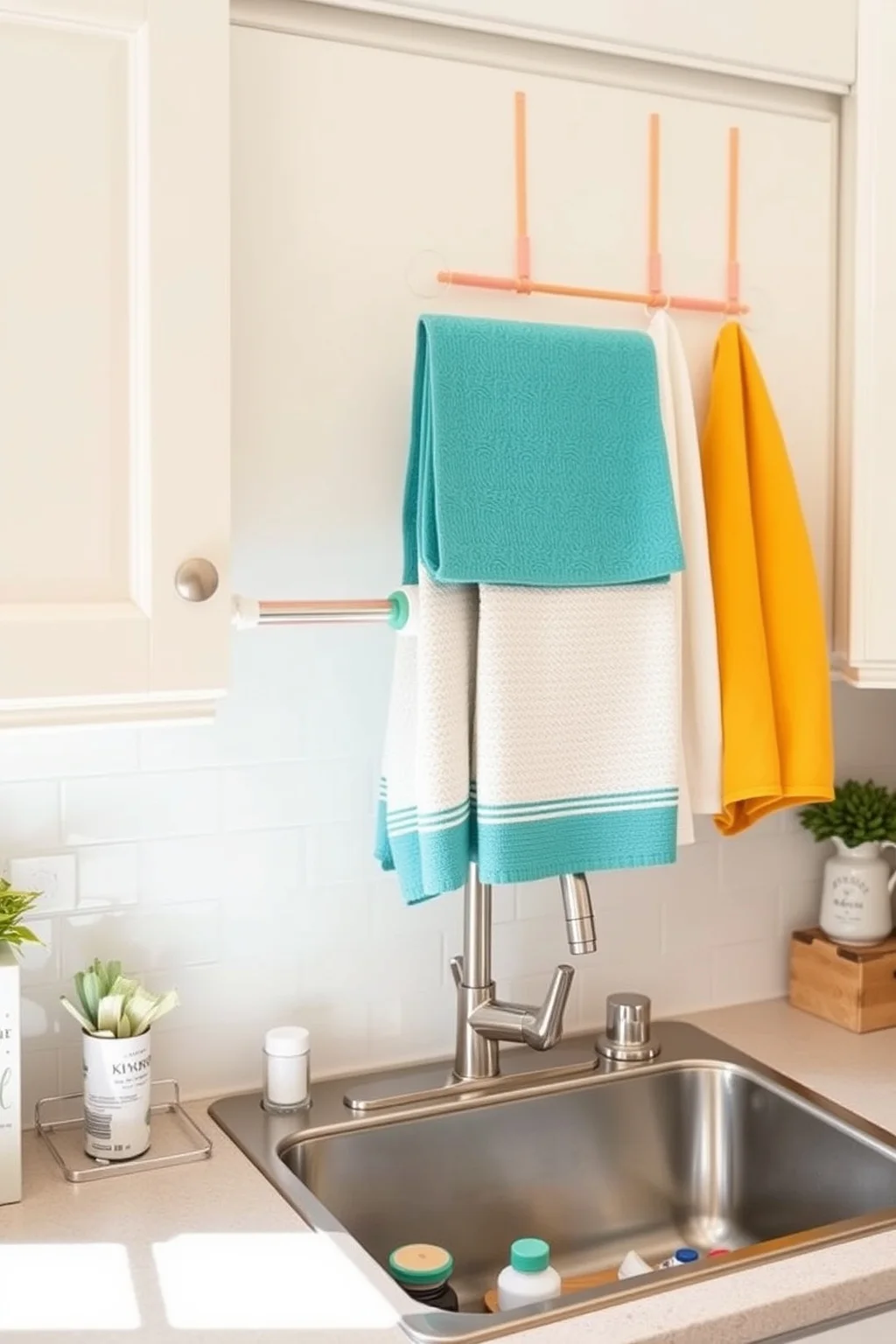 14. Use Tension Rods for Organization