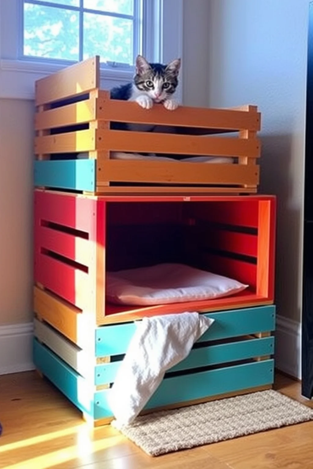 15. Cat House from a Crate
