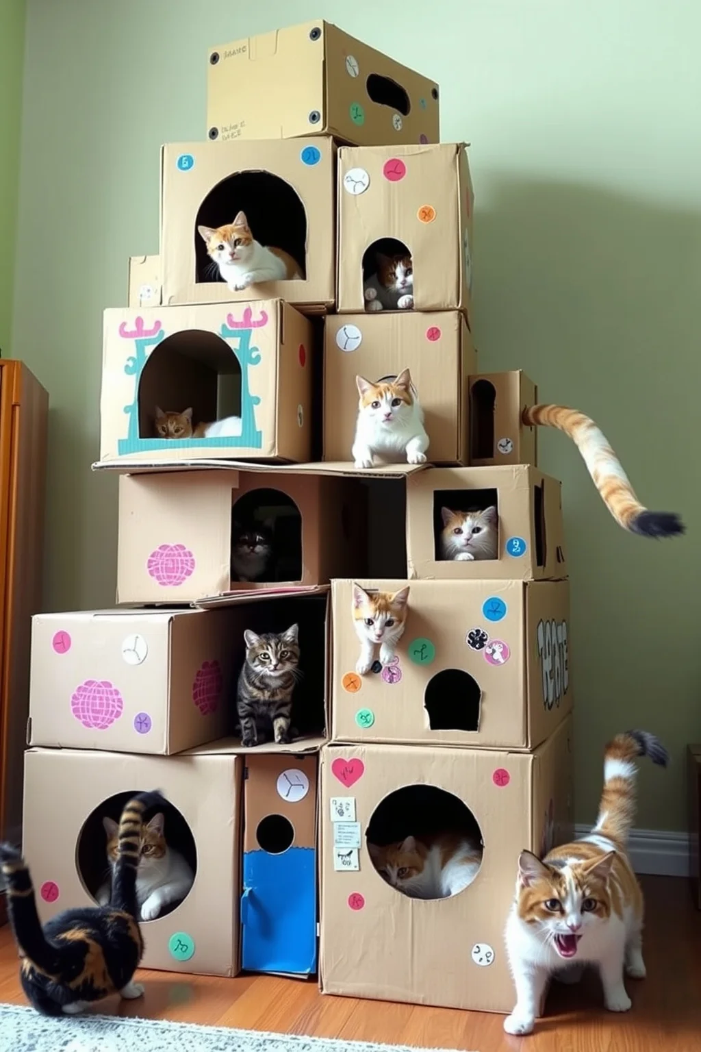 2. Cardboard Cat Tower