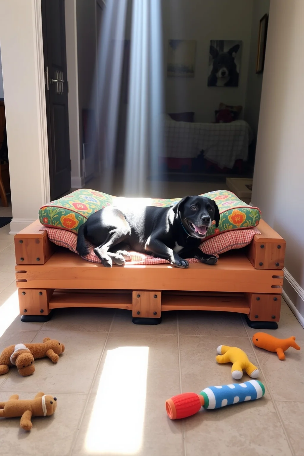 2. Wooden Pallet Bed