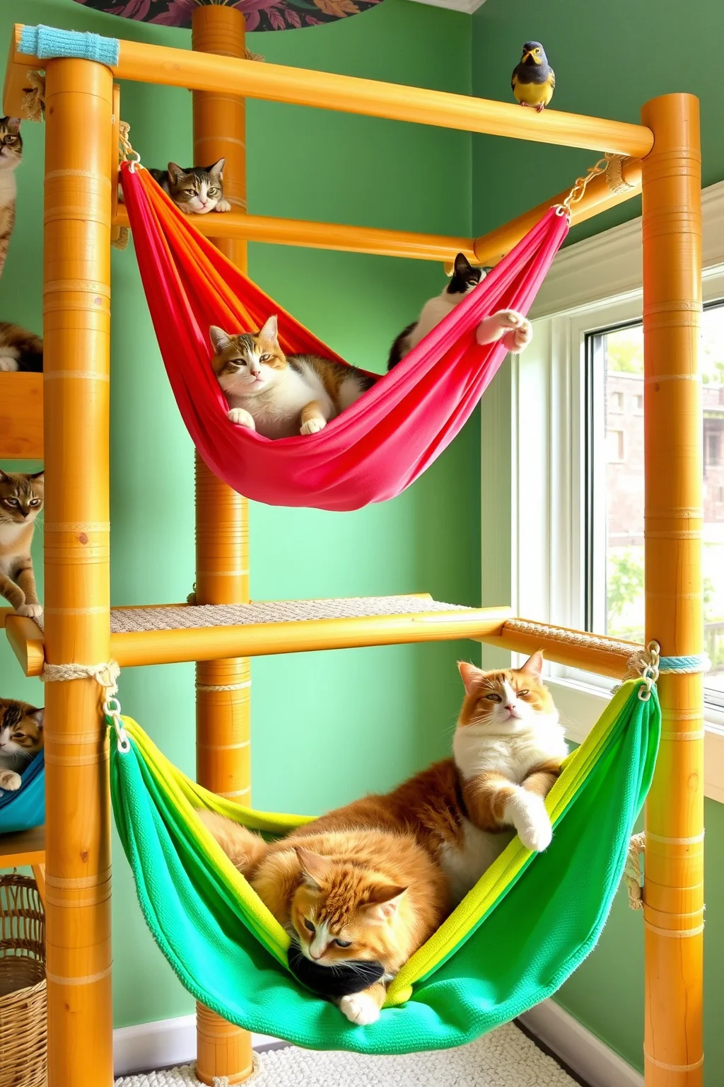 3. Cat Tree with Hammocks