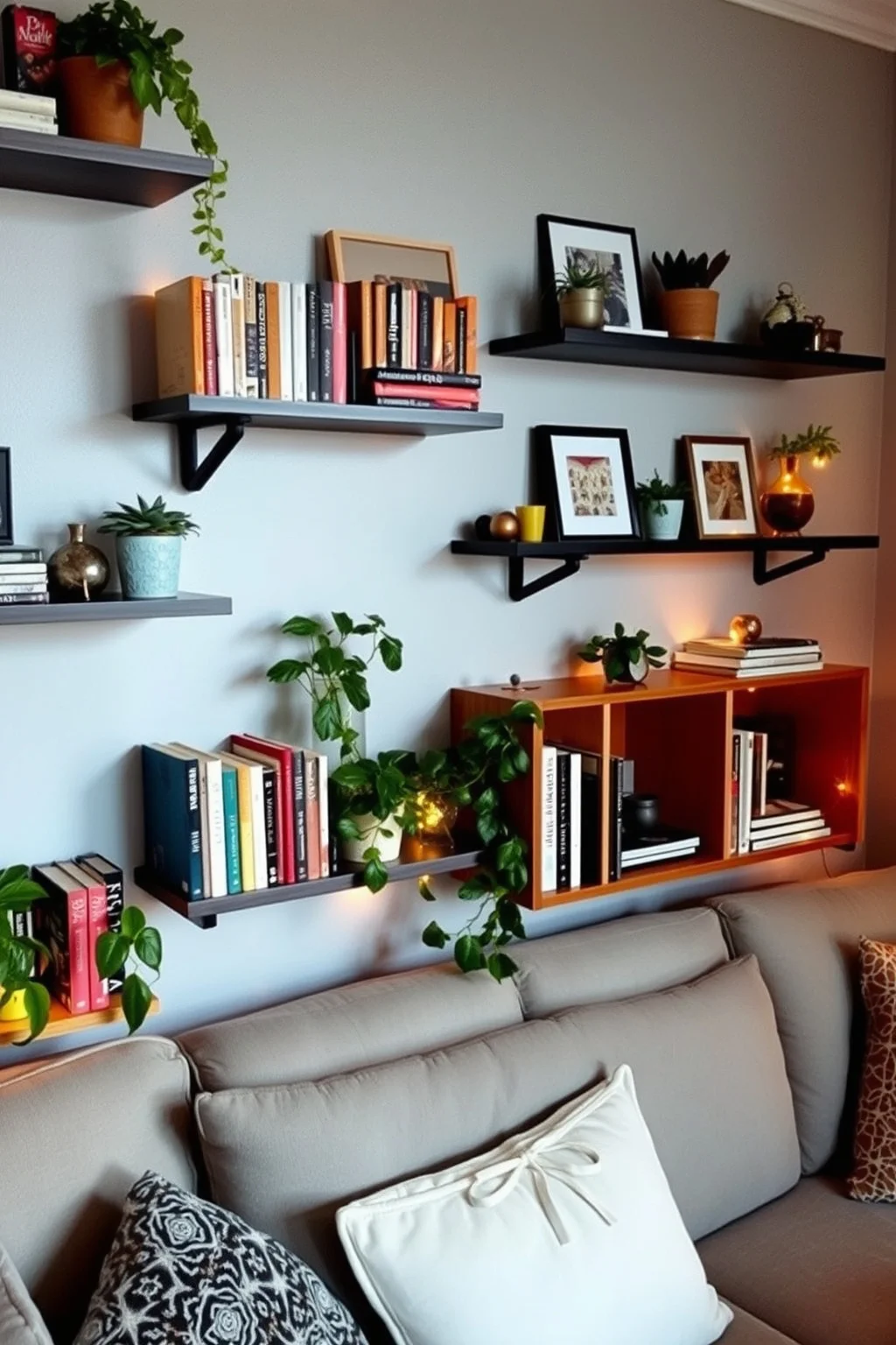 3. Wall-Mounted Shelves