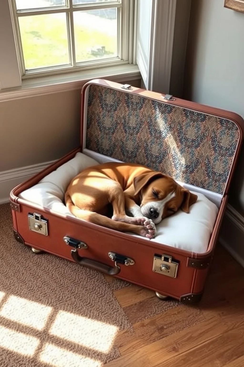 4. Repurposed Suitcase Bed
