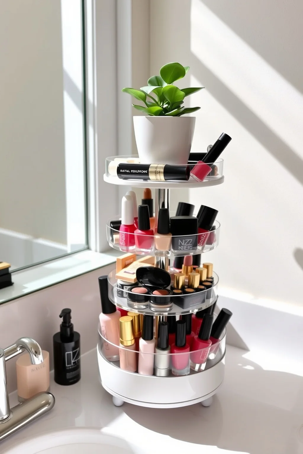 4. Rotating Makeup Organizer