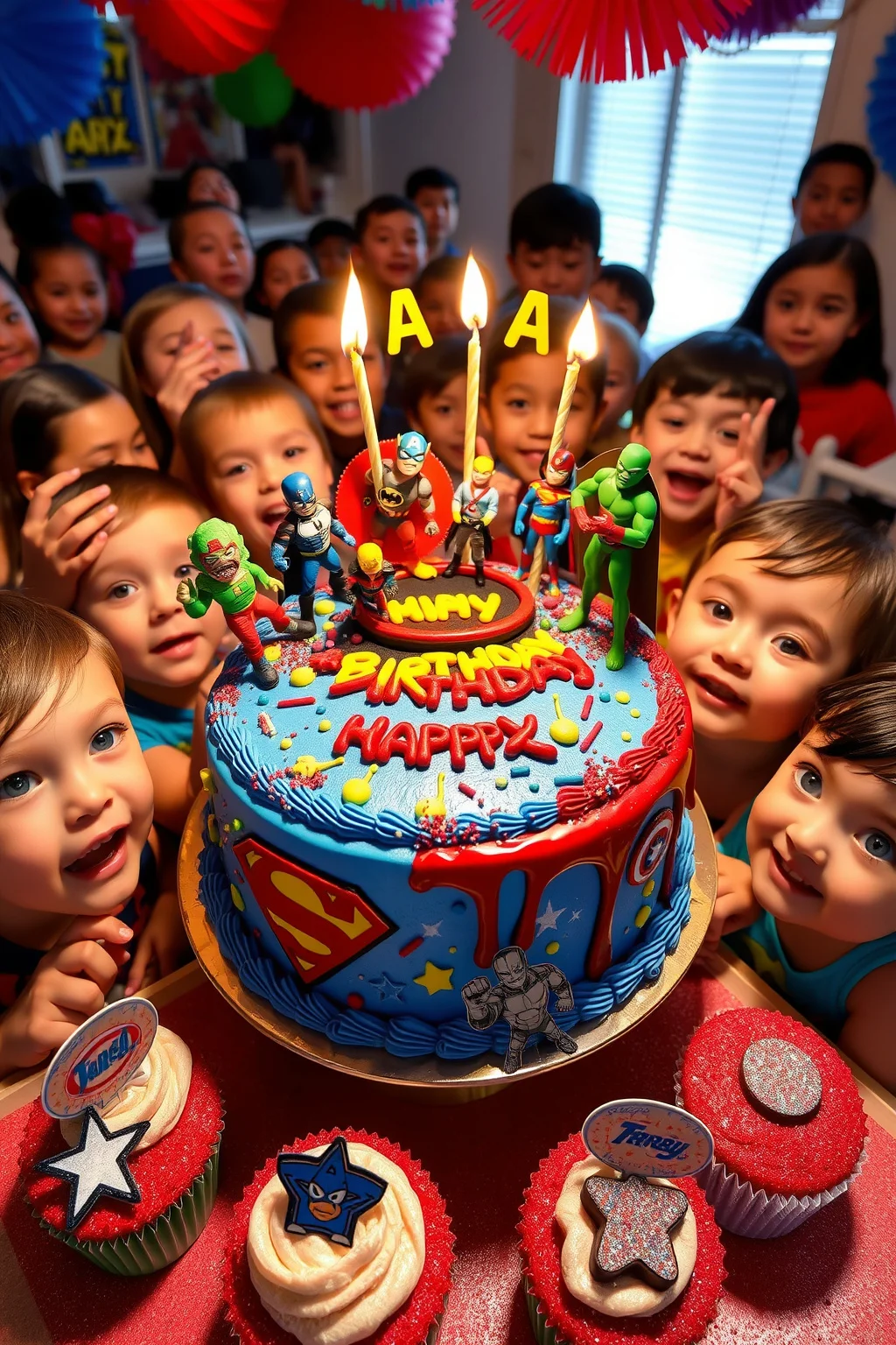 5. Superhero-Themed Cake