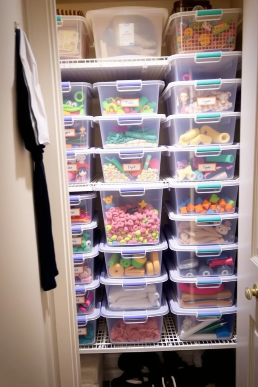 7. Use Clear Storage Bins