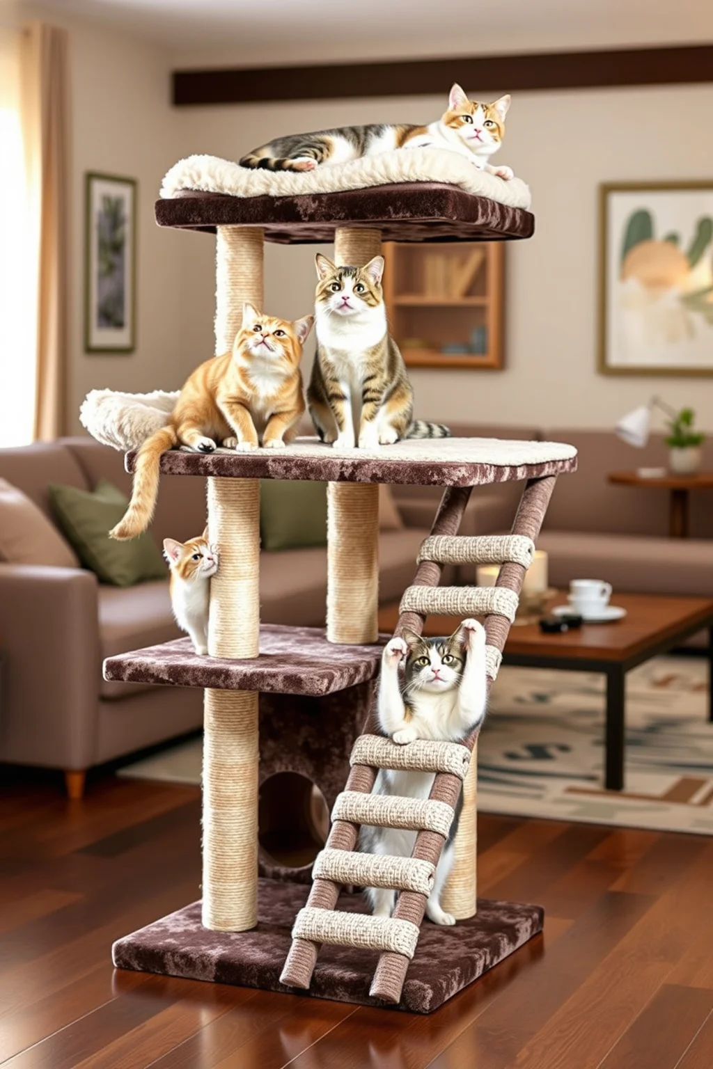 8. Cat Tree with Scratching Posts
