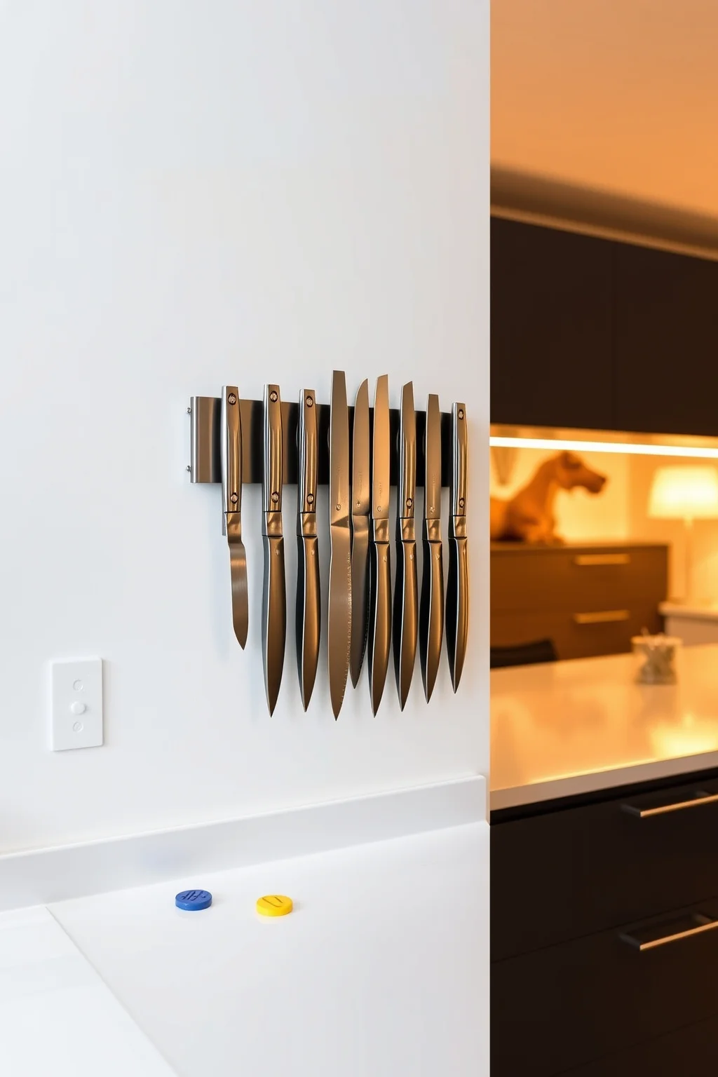 9. Magnetic Strips for Small Items