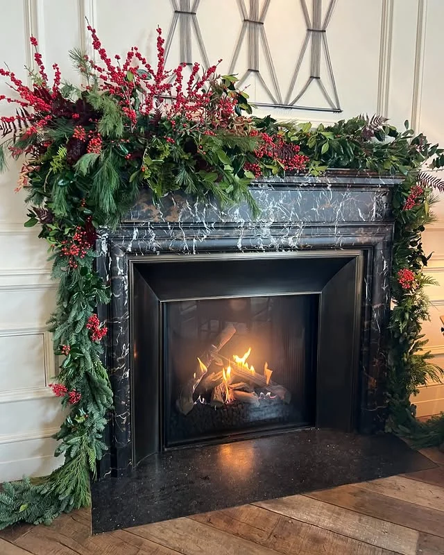Bespoke Christmas garland with layered festive details